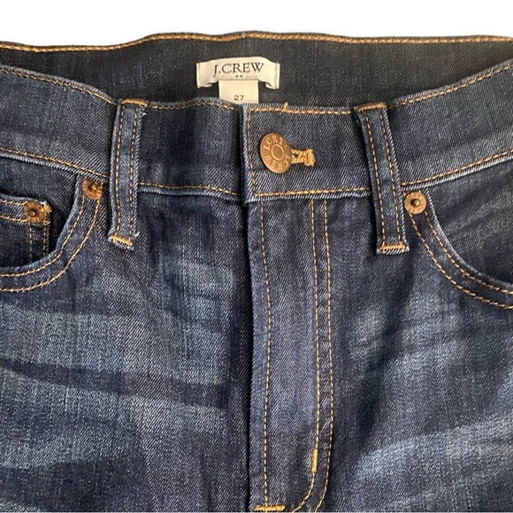 J Crew Women’s Slim Jeans 27 Medium Dark Wash Mid High Rise Stretch G7357 - Picture 3 of 7